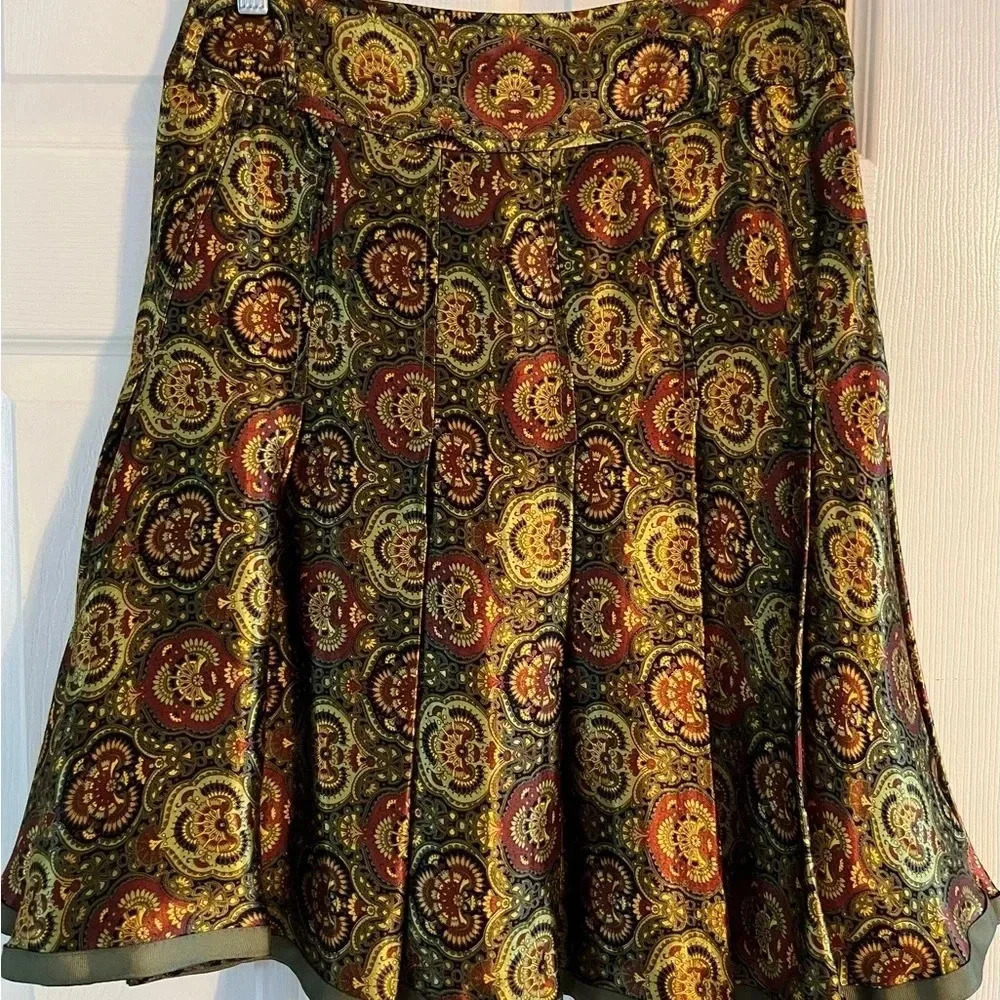 Citrine midi skirt